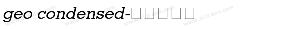 geo condensed字体转换
